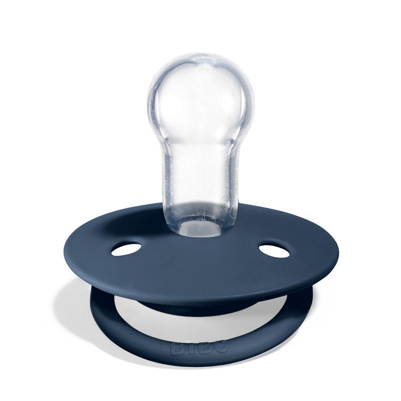 Bibs, De Lux Steel Blue One Size Smoczek uspokajający silikonowy